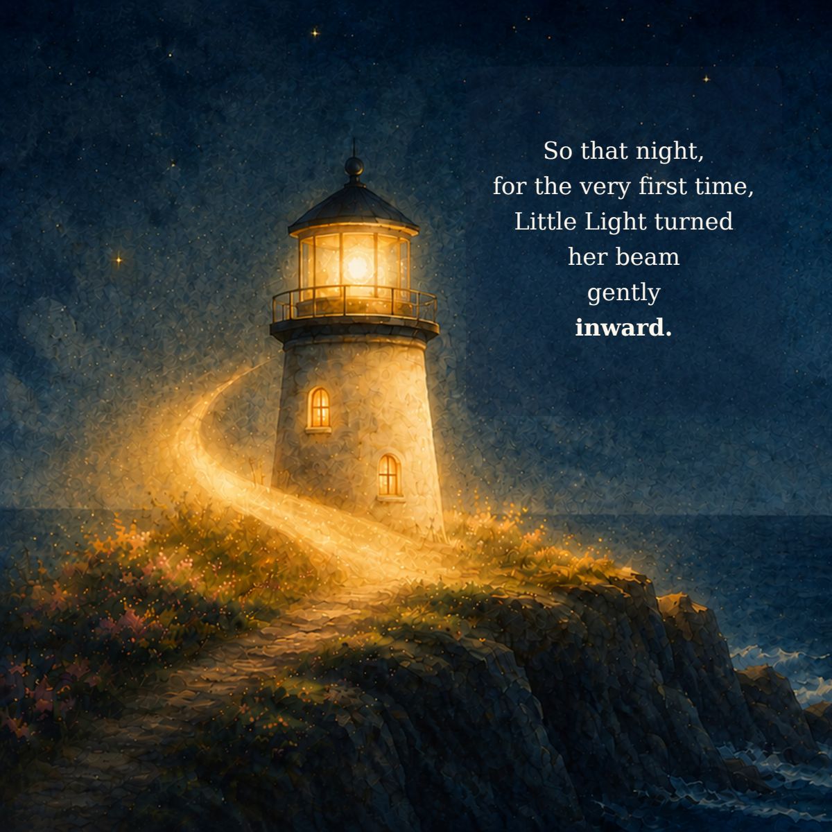 So that night, for the very first time, Little Light turned her beam gently inward.